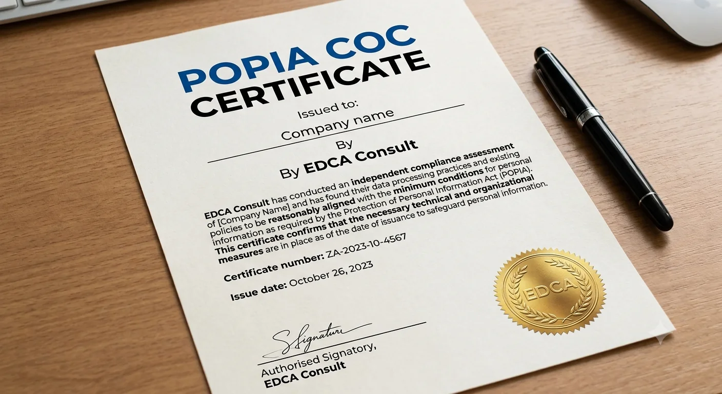 Certificate of compliance official document